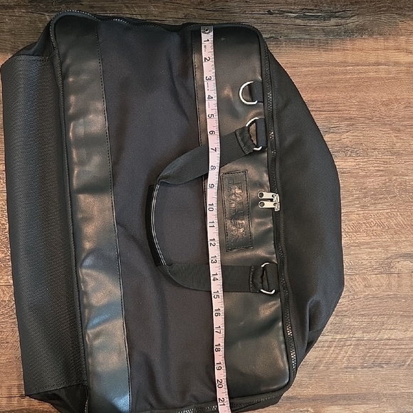 Harley-Davidson Black Dufflebag Canvas And Faux Leather 22" X 12" X 9" - Picture 8 of 9